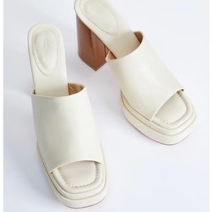 Heeled Sandal, JustFab, White Opened Toe 👡🤍